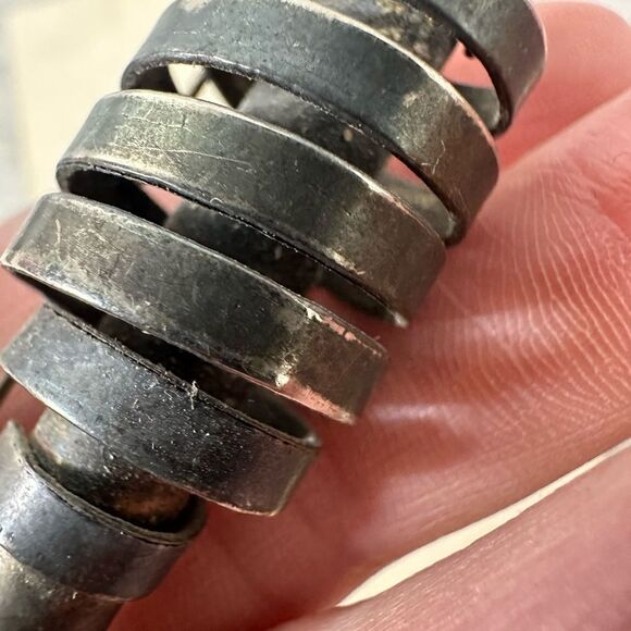 Vintage 70s Abstract Modernist Bar Brooch - Picture 8 of 8